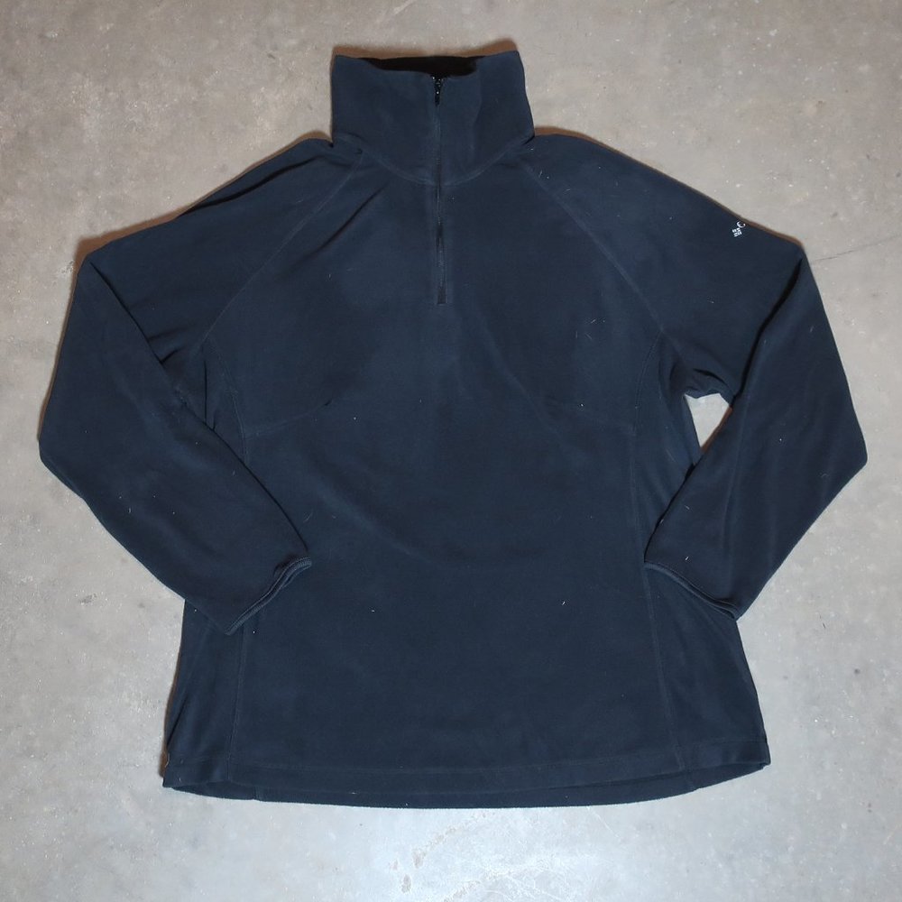 Columbia. Women's X-Large. Lightweight Quarter-Zip Fleece. Black.